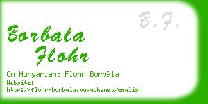 borbala flohr business card